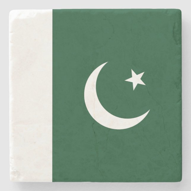 Pakistan Flagga Stenunderlägg (Framsidan)