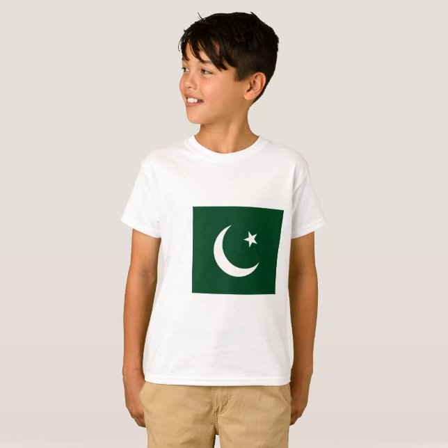 Pakistan flagga t shirt (Hel framsida)