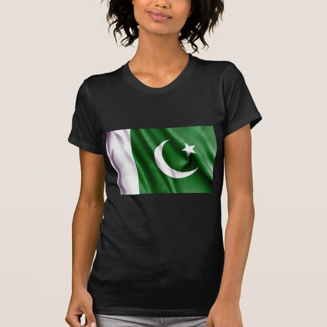 Pakistan Flagga T Shirt (Framsida)