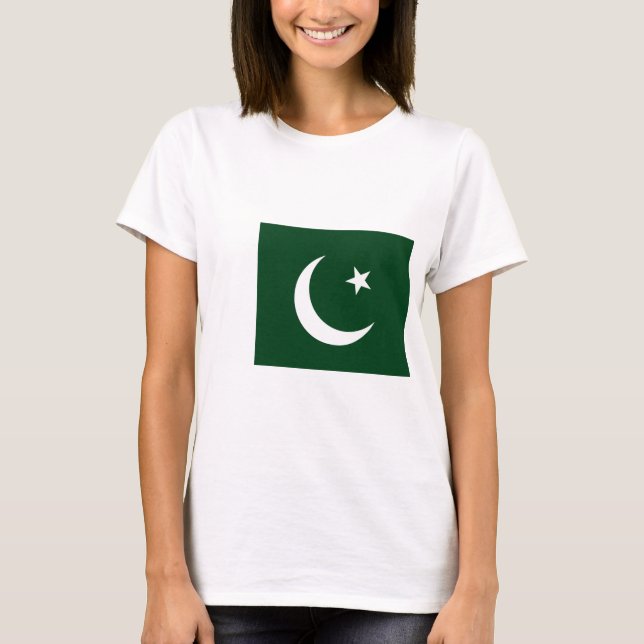 Pakistan Flagga T Shirt (Framsida)