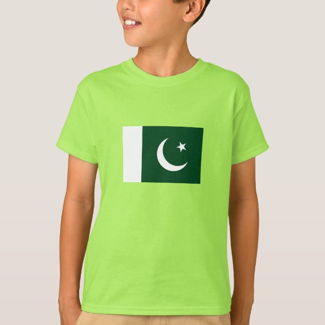 Pakistan Flagga T Shirt (Framsida)