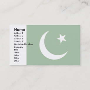 Pakistan flagga visitkort