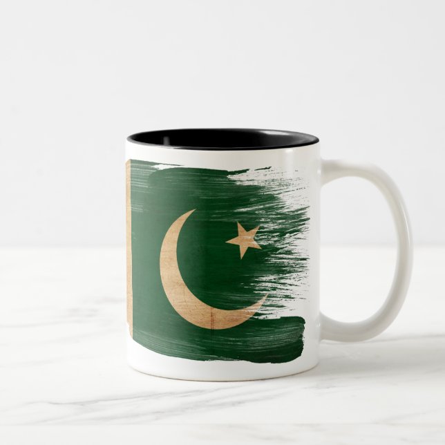 Pakistan flaggamugg Två-Tonad mugg (Höger)