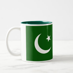 Pakistan flaggamugg Två-Tonad mugg