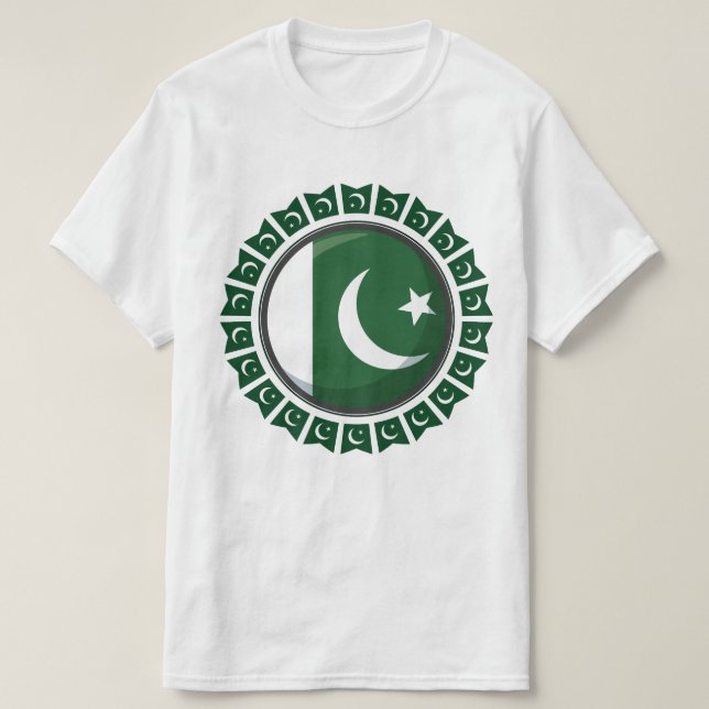 Pakistan Flaggor: stolt utspelat T-Shirt (Design framsida)