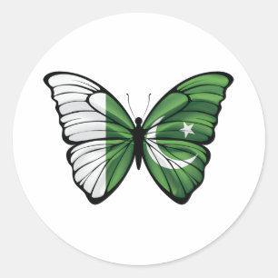 Pakistan Hypolimnas Butterfly Runt Klistermärke