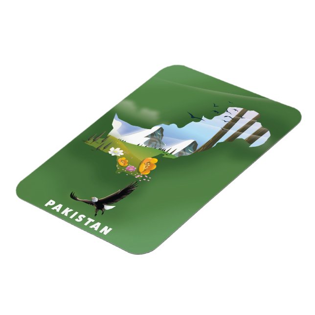 Pakistan illustrerade resan karta. magnet (Vänstra Sidan)