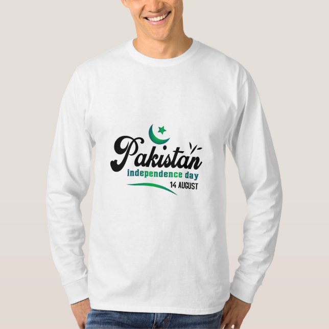 Pakistan Independence day den 14 augusti T Shirt (Framsida)