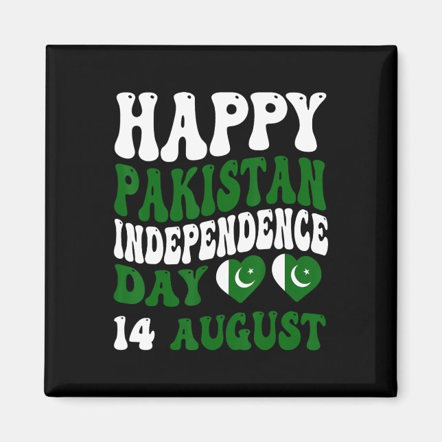 Pakistan Independence day Pakistan Flagga Pride Gr Magnet (Framsidan)