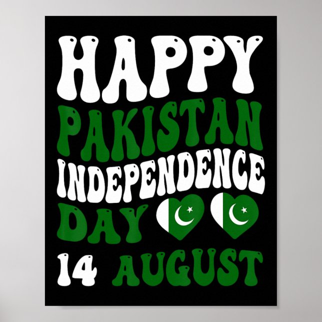 Pakistan Independence day Pakistan Flagga Pride Gr Poster (Framsidan)