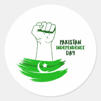 Pakistan Independence day Pakistan Flagga Runt Klistermärke