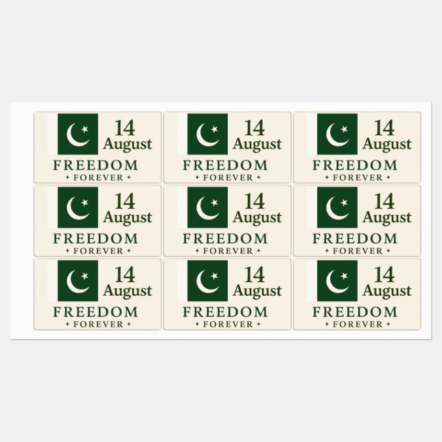Pakistan Independence day Sticker - 14 augusti (Ark)