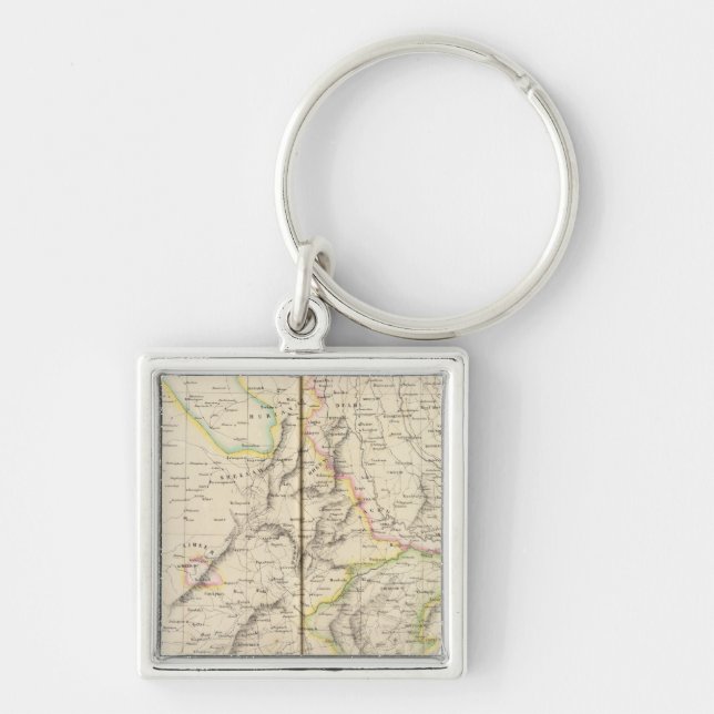 Pakistan, Indien 82 Fyrkantig Silverfärgad Nyckelring (Framsidan)