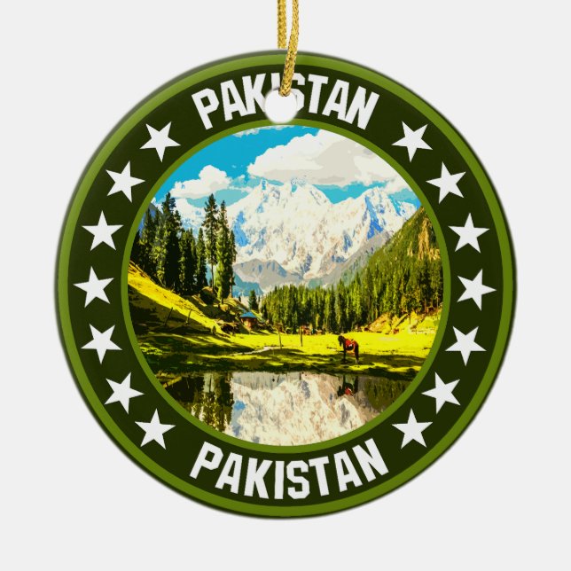 Pakistan Julgransprydnad Keramik (Framsidan)