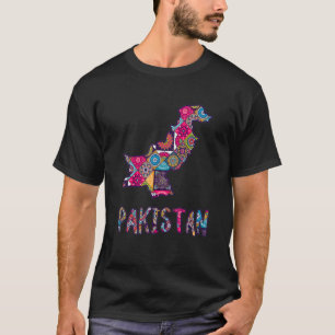 Pakistan Karta fylld med Pakistans lastbil art pat T Shirt