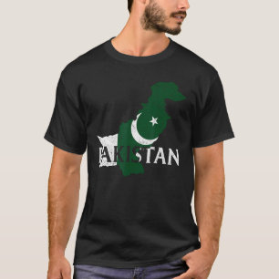 Pakistan Landkarta Flagga Stolt Pakistan Patriotis T Shirt