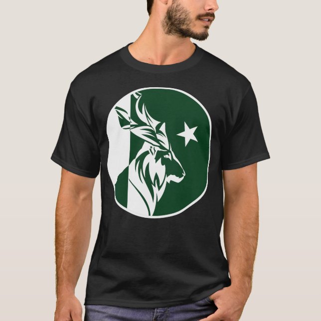 Pakistan Markhor Pakistan National Animal Flagga T Shirt (Framsida)