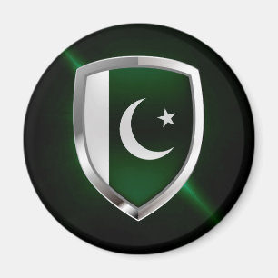 Pakistan metallisk Emblem Magnet