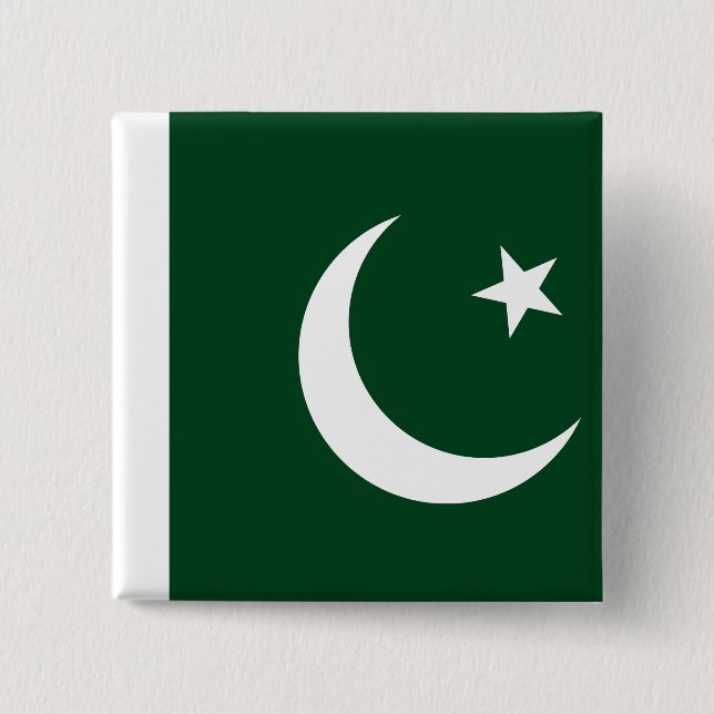 Pakistan (Pakistan) Flagga Knapp (Framsida)