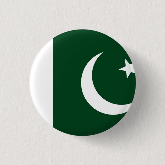 Pakistan (Pakistan) Flagga Knapp (Framsida)
