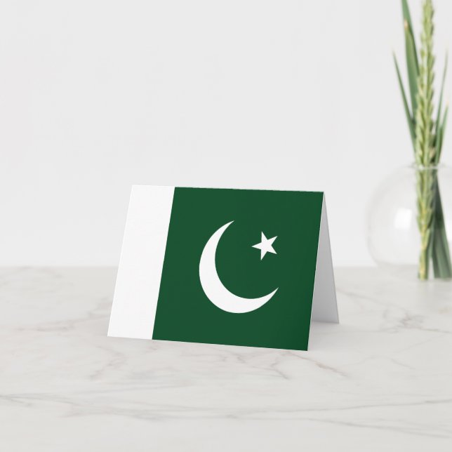 Pakistan (Pakistan) Flagga Kort (Framsida)