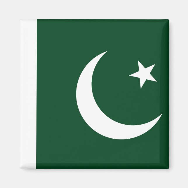 Pakistan (Pakistan) Flagga Magnet (Framsidan)