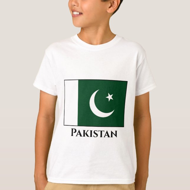 Pakistan (Pakistan) Flagga T Shirt (Framsida)
