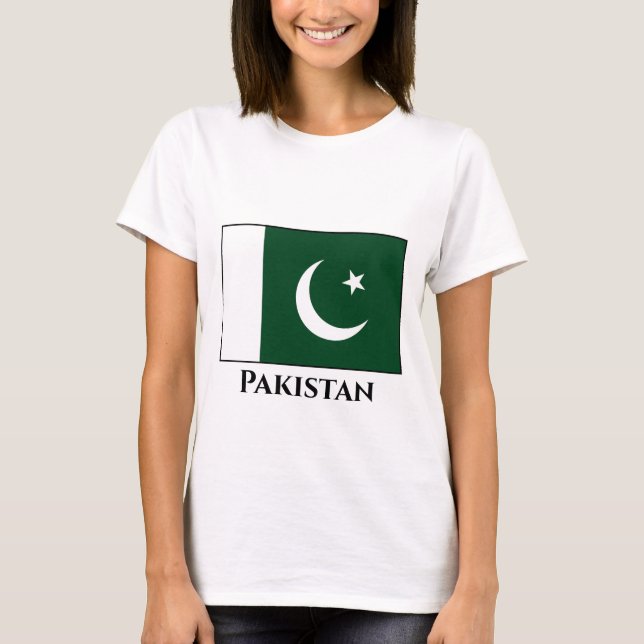 Pakistan (Pakistan) Flagga T Shirt (Framsida)