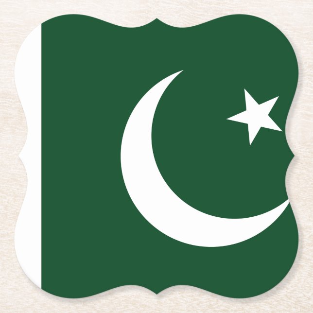 Pakistan (Pakistan) Flagga Underlägg Papper (Framsida)