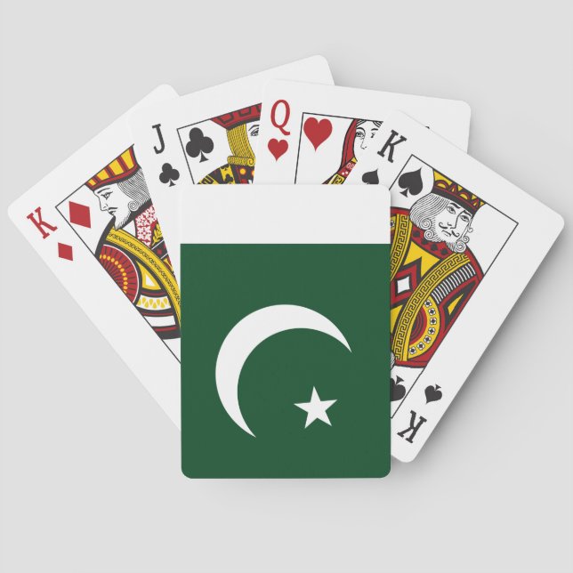 Pakistan (pakistanier) flagga casinokort (Baksidan)