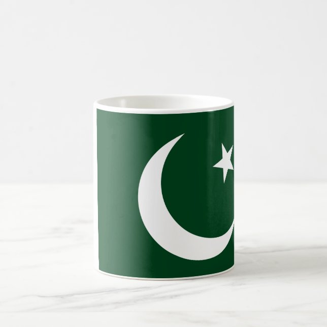 Pakistan (pakistanier) flagga kaffemugg (Center)