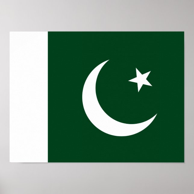 Pakistan - Pakistansk Flagga Poster (Framsidan)