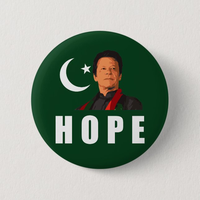 Pakistan President Support Badge Pin Button Knapp (Framsida)