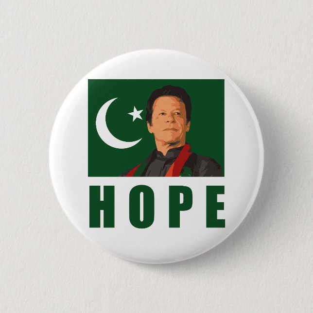 Pakistan President Support Badge Pin Button Knapp (Framsida)