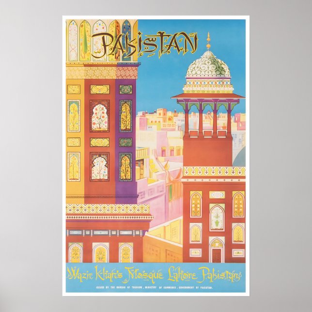 Pakistan Print Lahore Travel Poster Art (XR1920)a (Framsidan)