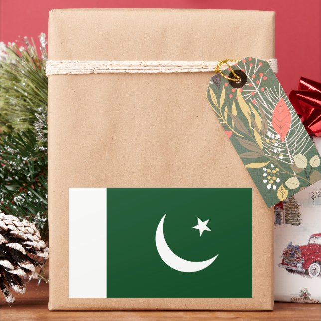 Pakistan Rektangulärt Klistermärke (Semester)