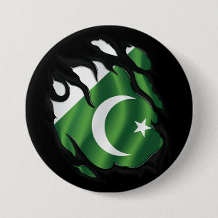 Pakistan Ripping Flagga Knapp