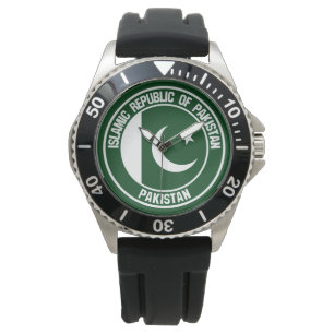 Pakistan Round Emblem Armbandsur