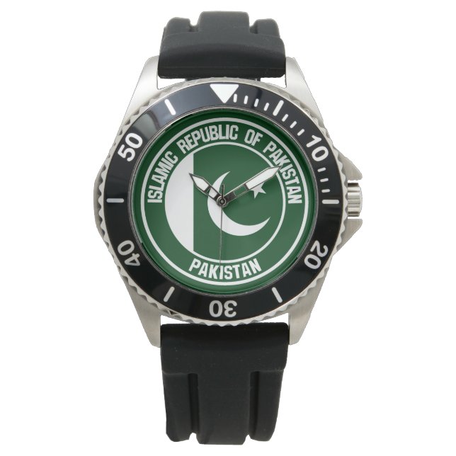 Pakistan Round Emblem Armbandsur (Framsida)