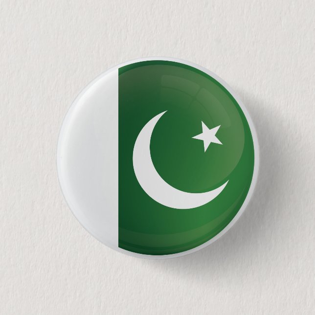 Pakistan Round Icon Flagga Knapp (Framsida)