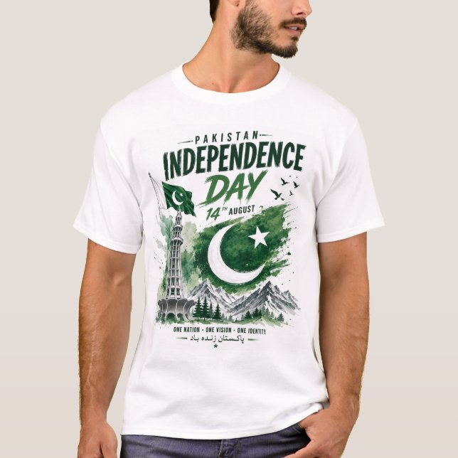 Pakistan självständighetsdag T-Shirt  (Framsida)