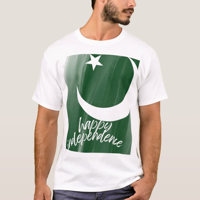 Pakistan - Speciella Lycklig Independence day T Shirt (Framsida)