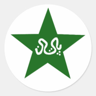 Pakistan syrsastjärna runt klistermärke