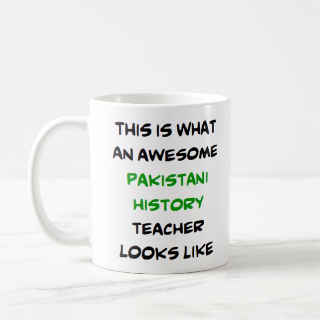 pakistanernas historielärare, fantastisk kaffemugg (Vänster)
