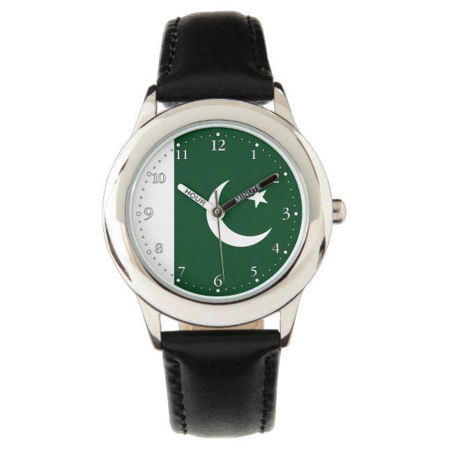 Pakistans flagga armbandsur (Framsida)