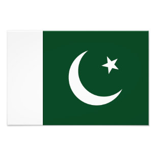 Pakistans flagga fototryck
