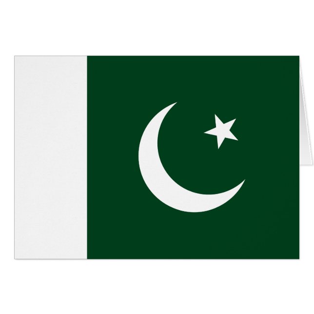 Pakistans flagga hälsningskort (Framsidan Horizontal)
