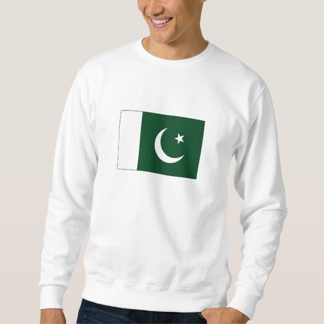Pakistans flagga lång ärmad tröja (Framsida)