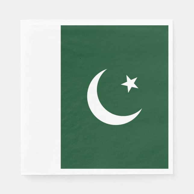 Pakistans flagga pappersservett (Framsidan)