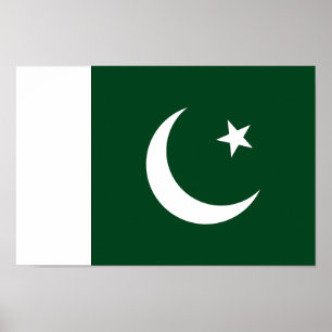 Pakistans flagga poster